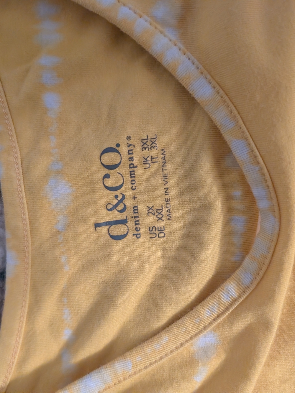 d&coYellow Tie-Dye Tee